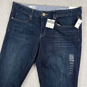 Gap Jeans Women 14 Dark Blue 1969 Real Straight Leg Stretch Denim 673940-00